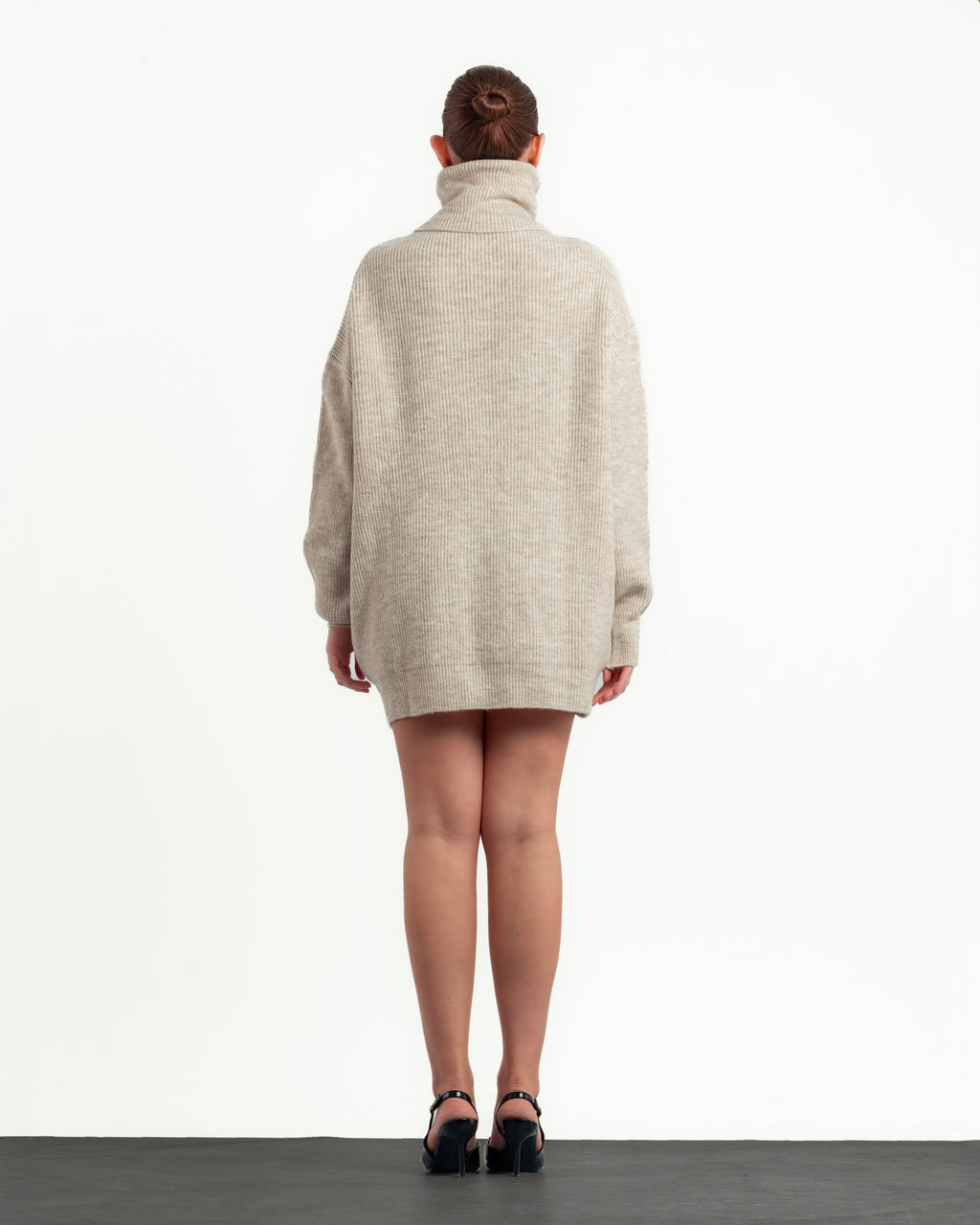 High Neck Long Knitwear Sweater