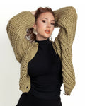 Oversize Crop Knitwear Cardigan