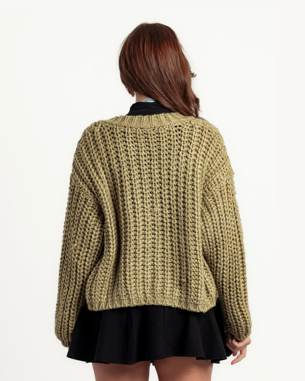 Oversize Crop Knitwear Cardigan
