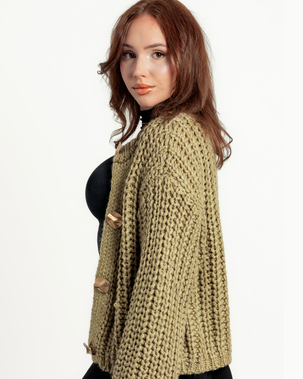 Oversize Crop Knitwear Cardigan