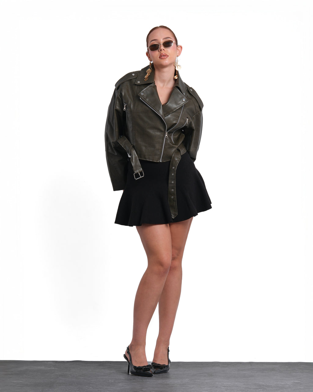 Biker Crop Leather Jacket