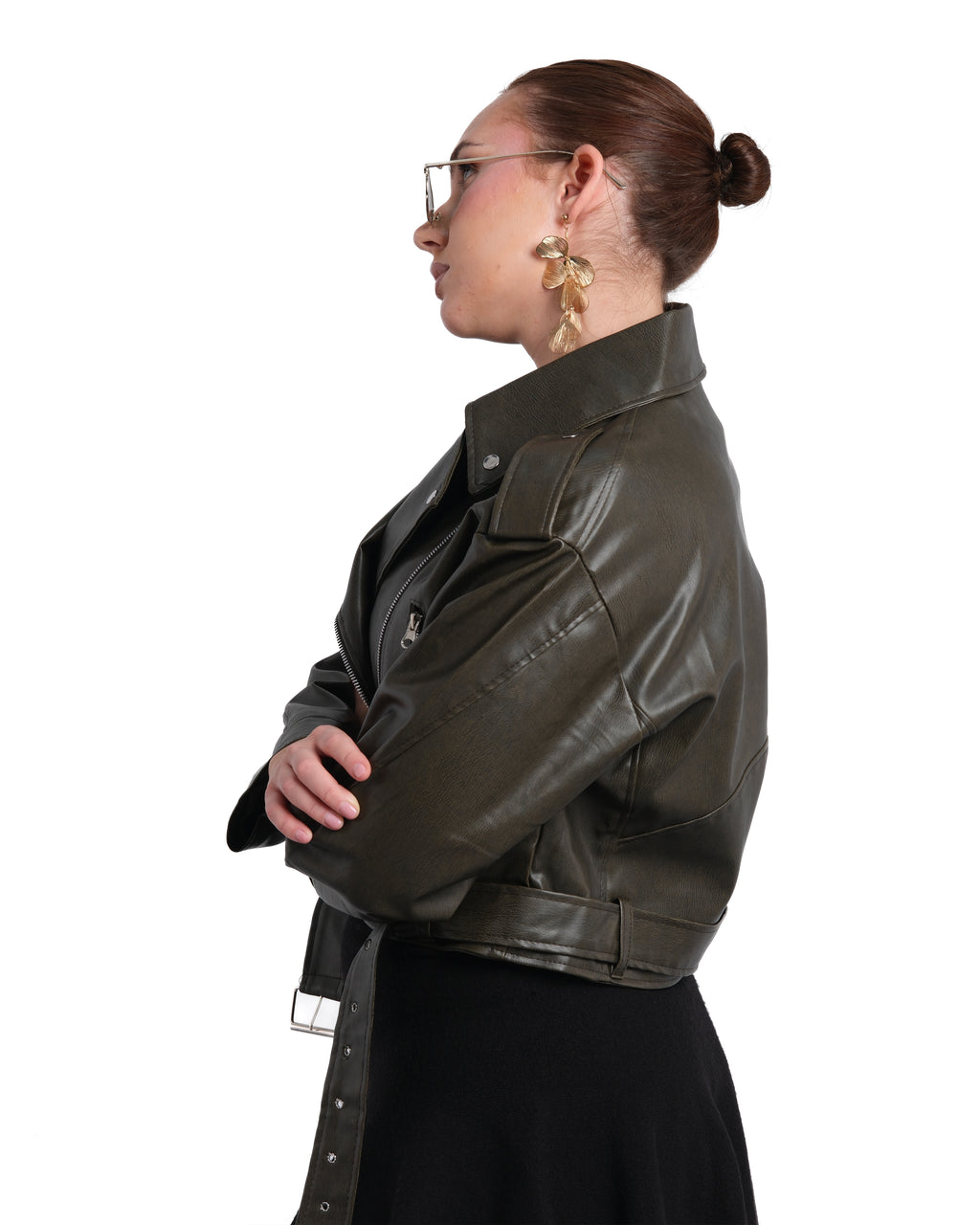 Biker Crop Leather Jacket