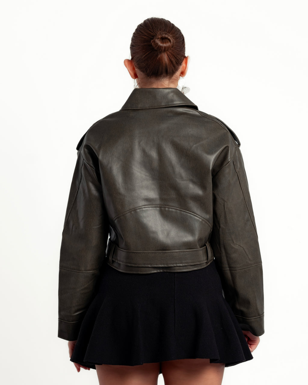Biker Crop Leather Jacket