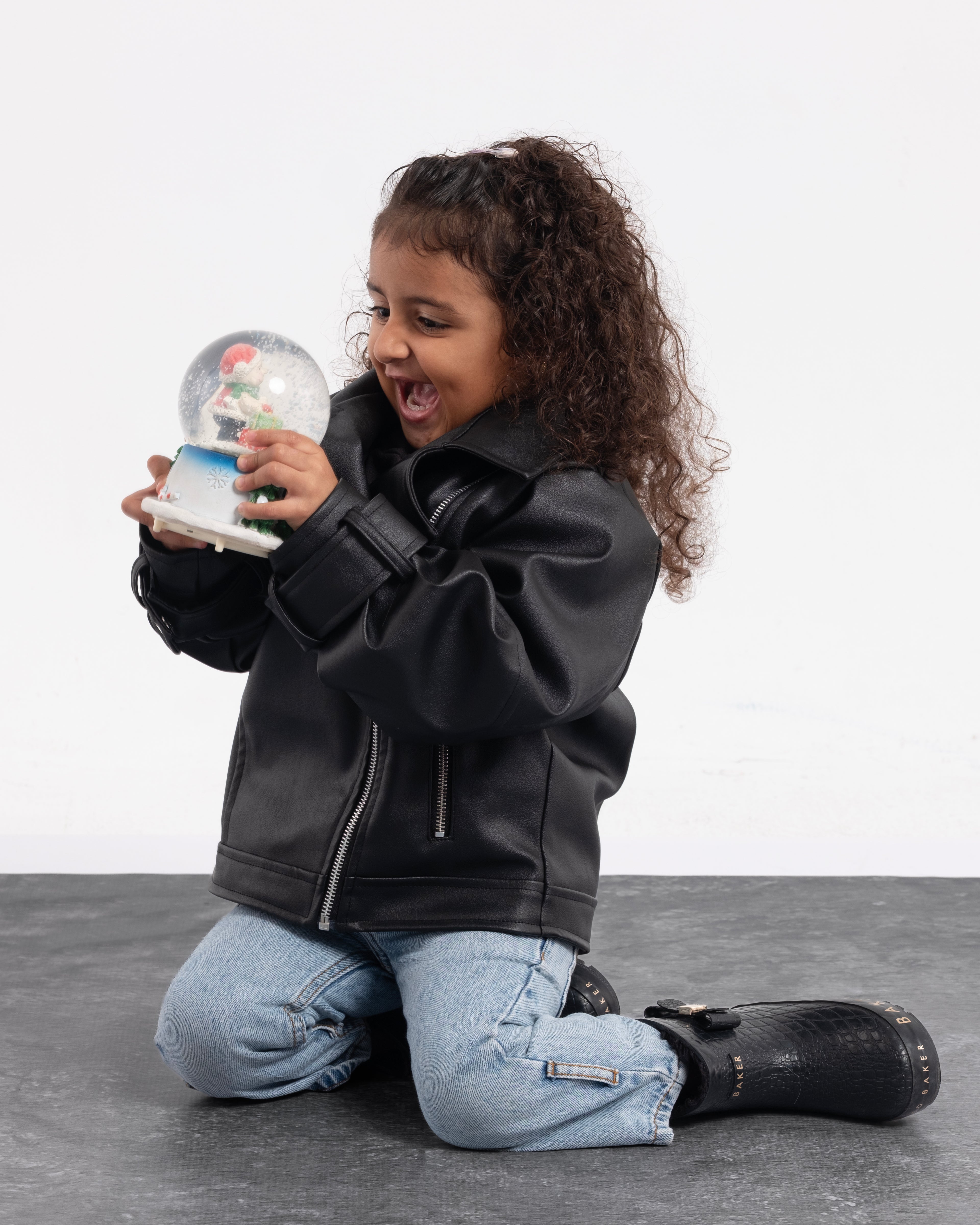 Leather Jacket With Side Zipper For Girls