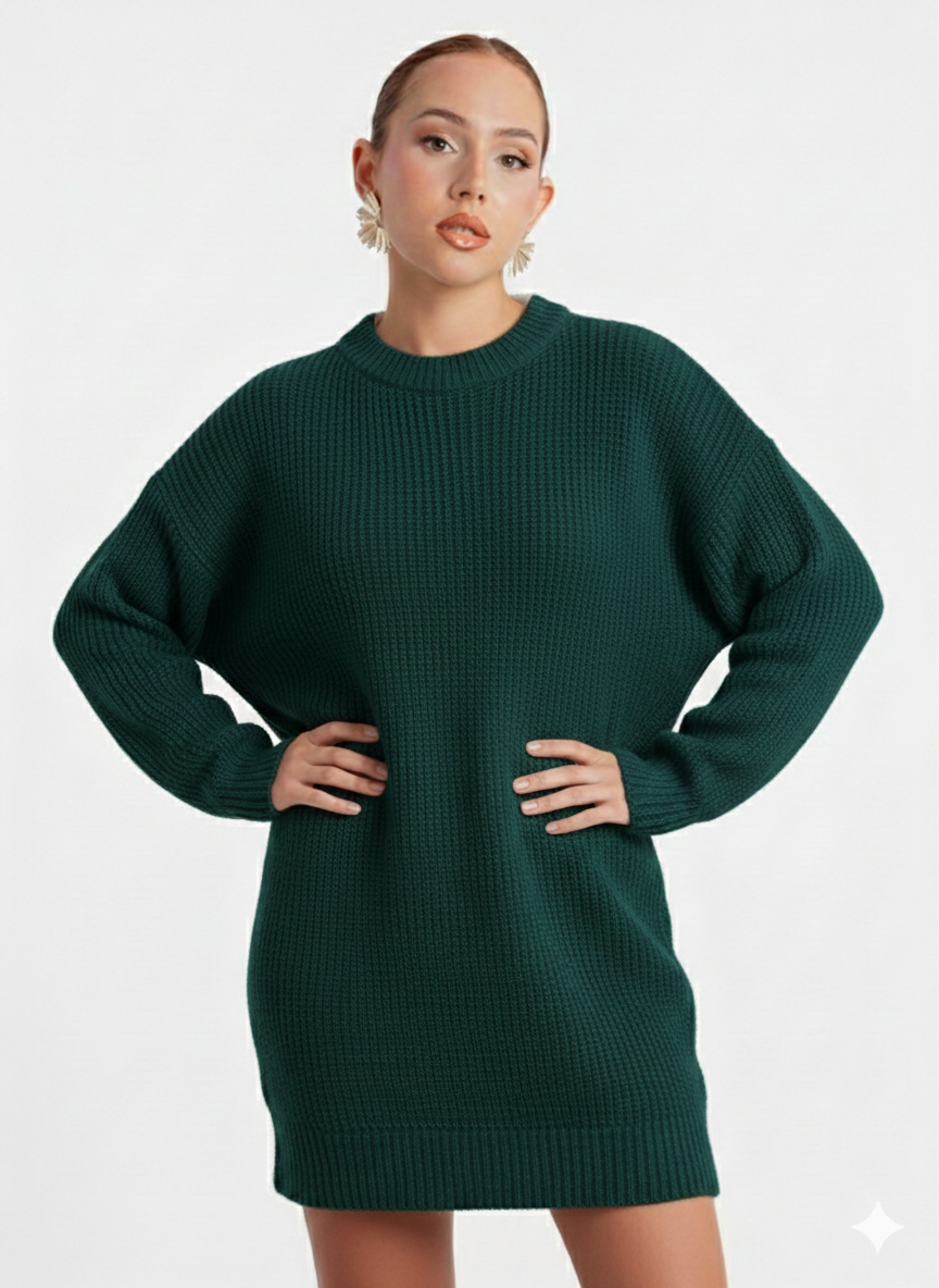 Oversize Long Basic Knitwear Sweater