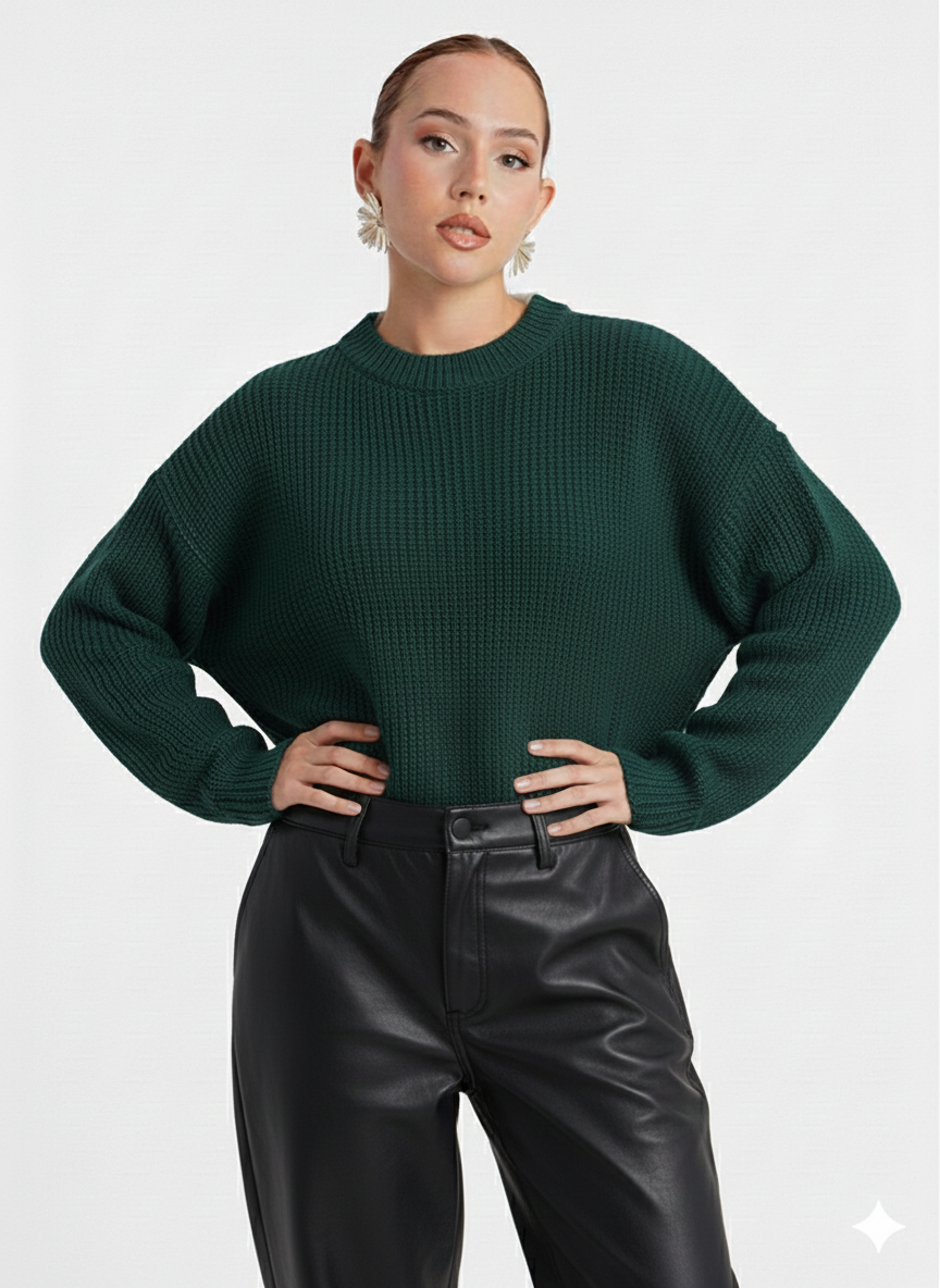 Oversize Long Basic Knitwear Sweater