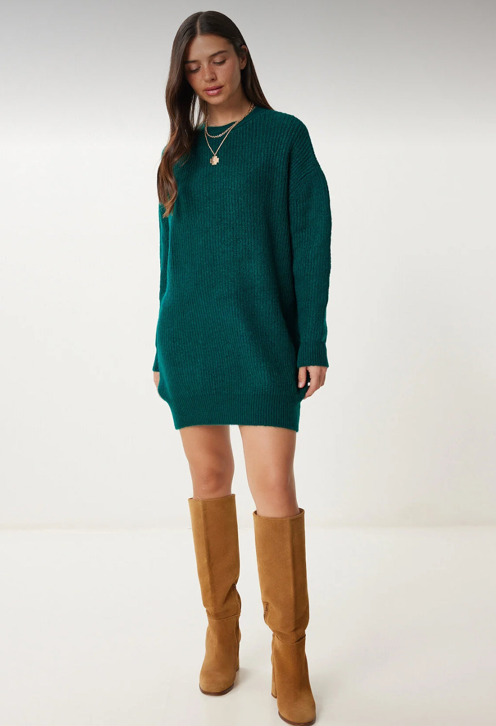 Oversize Long Basic Knitwear Sweater