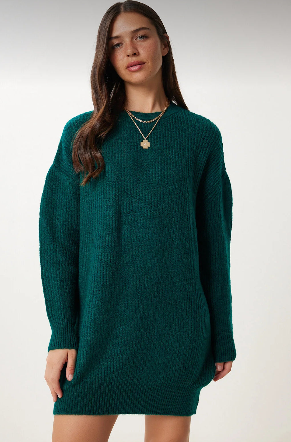 Oversize Long Basic Knitwear Sweater