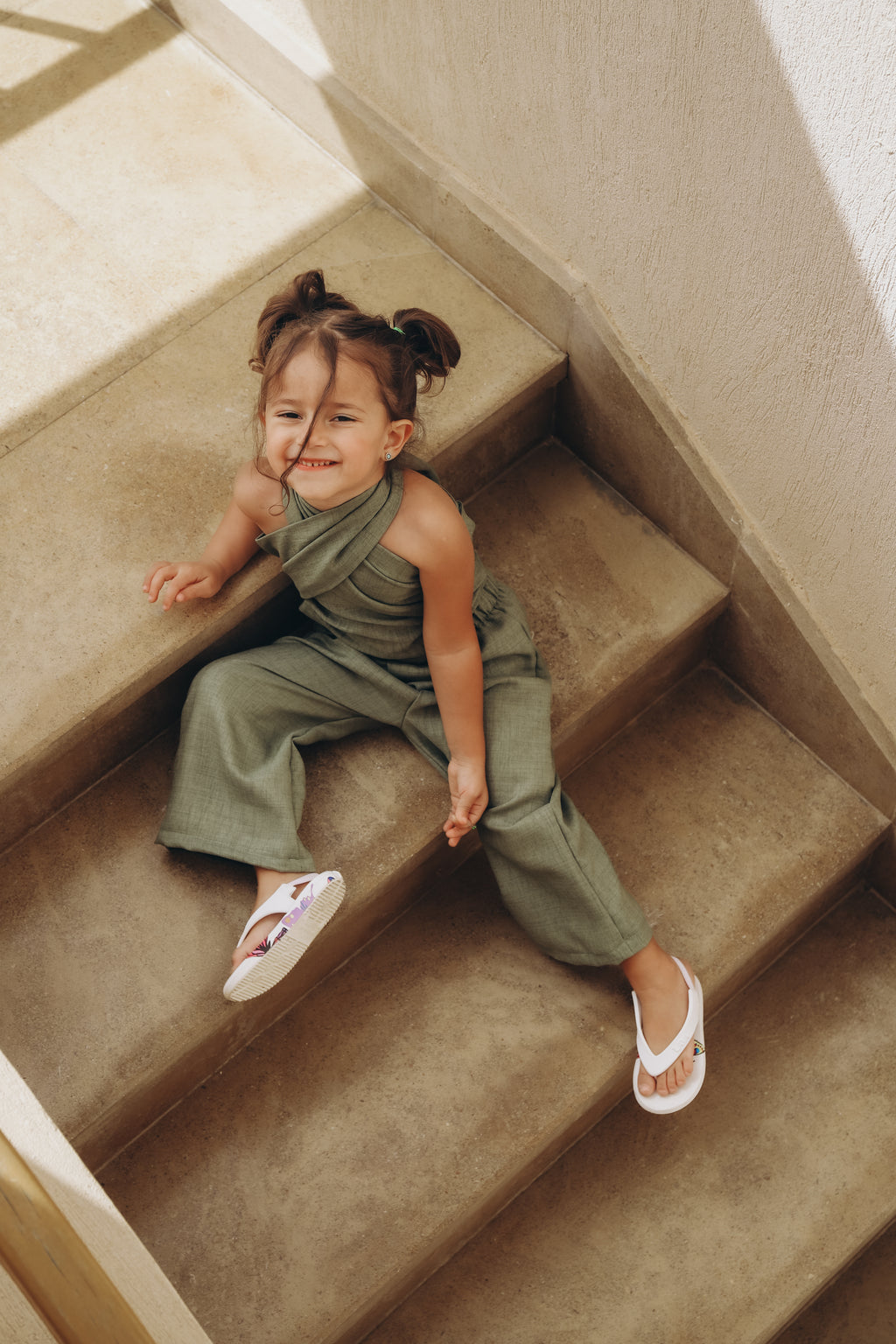 Criss Cross Linen Set for Girls