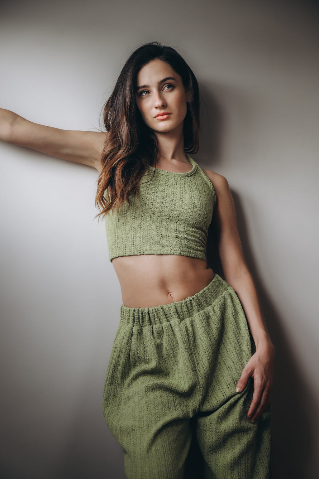 Olive Knitwear set
