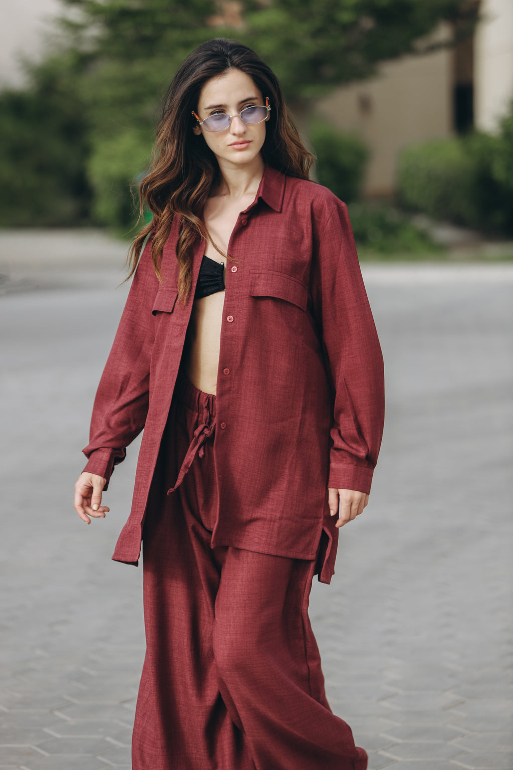 Long sleeve linen shirt