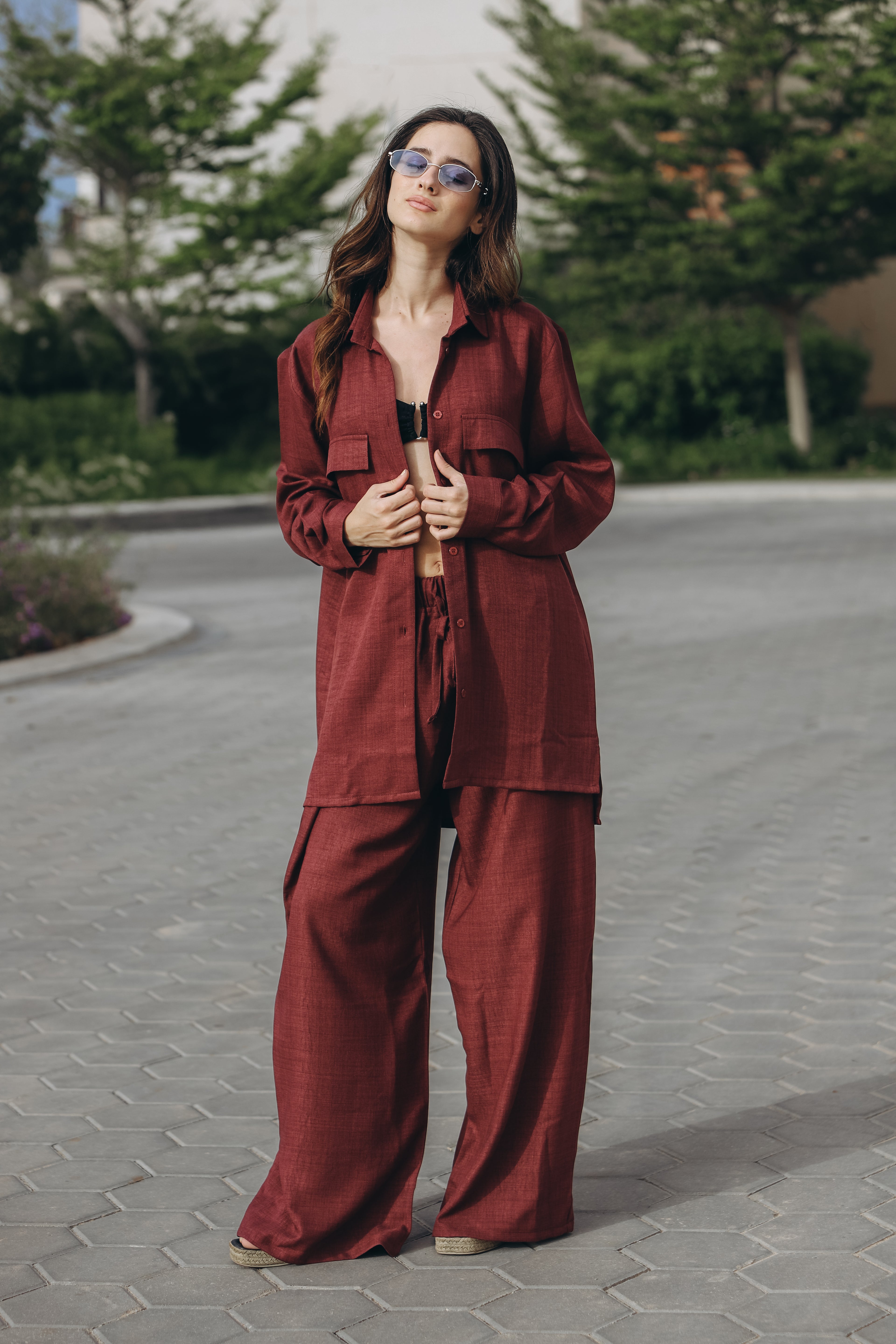 Long sleeve linen shirt