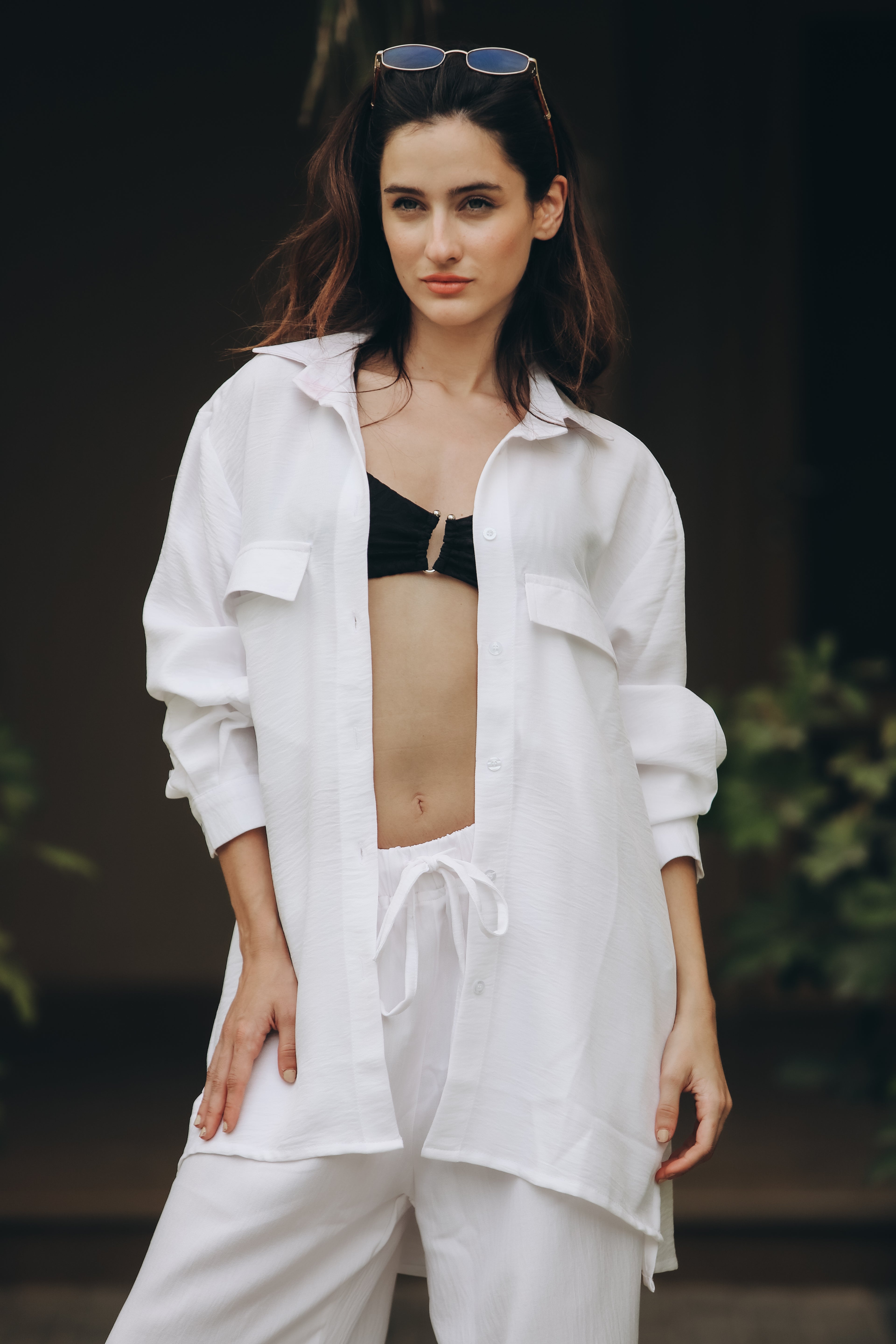 Long sleeve linen shirt
