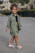 Long-sleeve Linen set for Girls