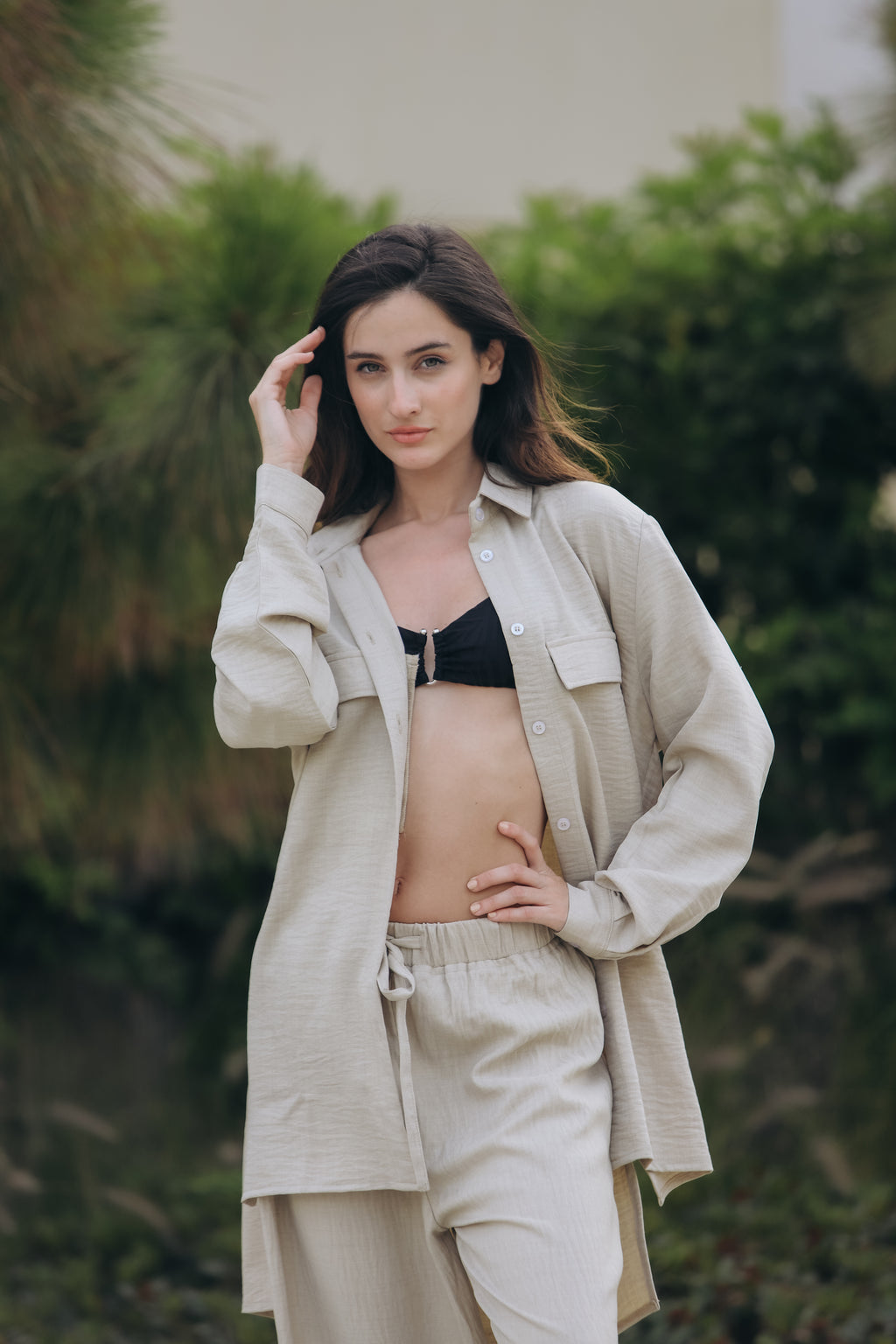 Long sleeve linen shirt