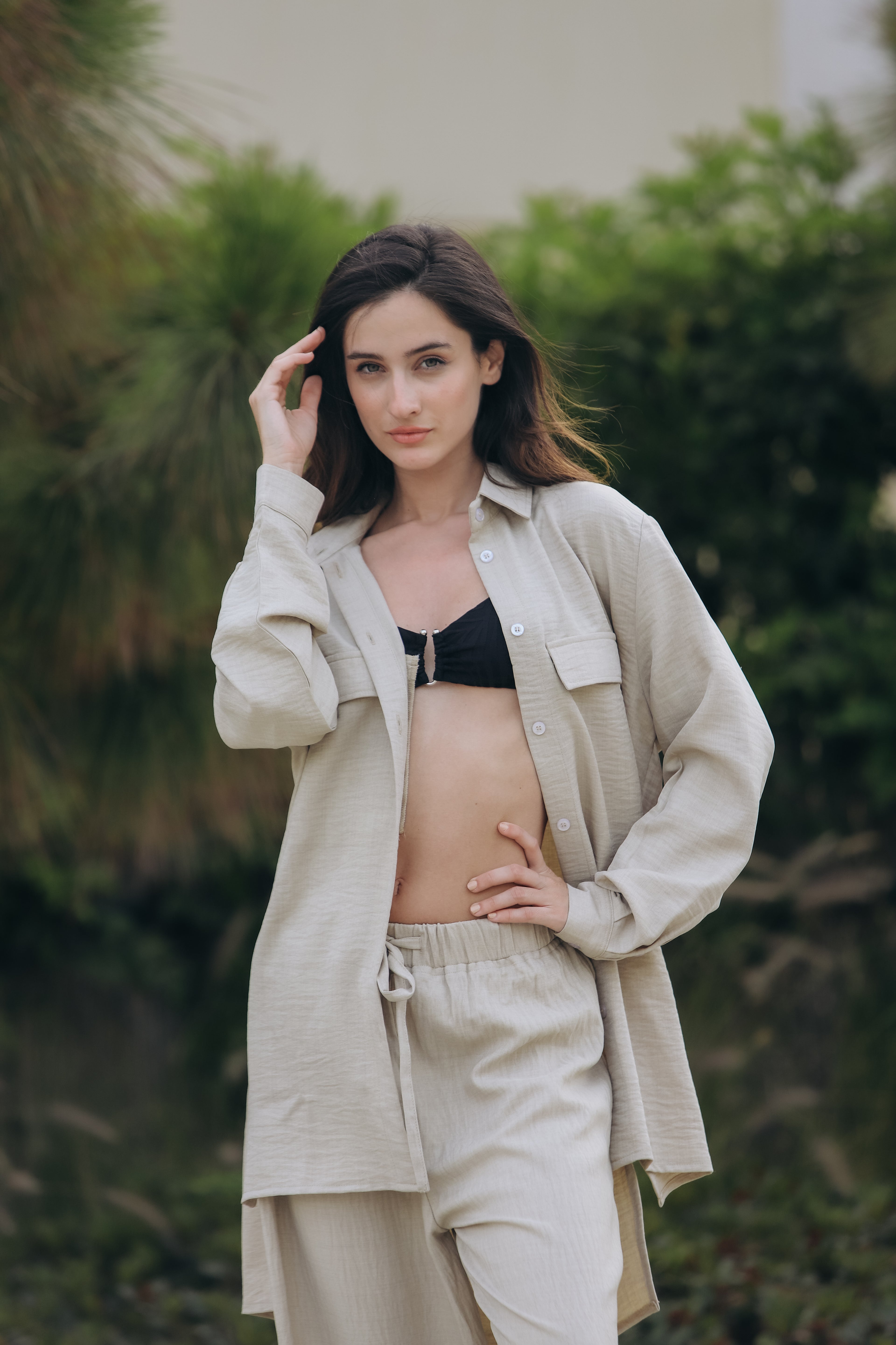 Long sleeve linen shirt