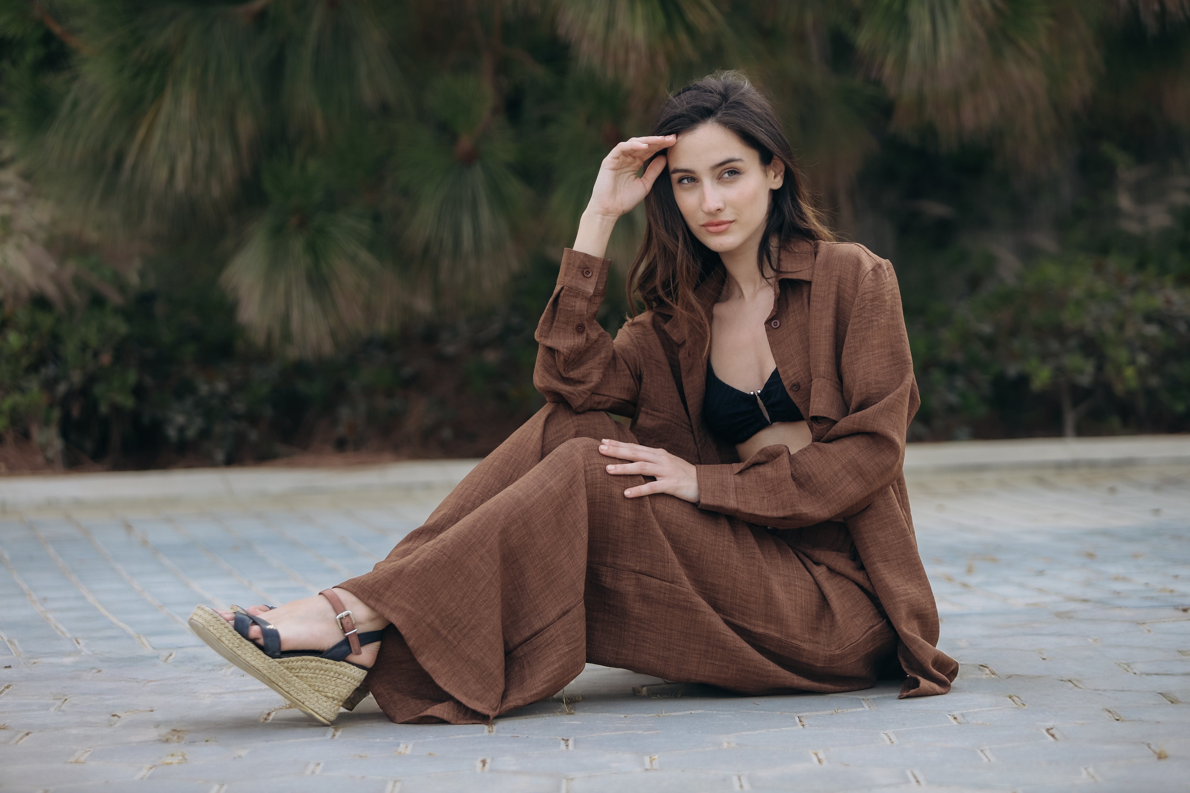 Long sleeve linen shirt